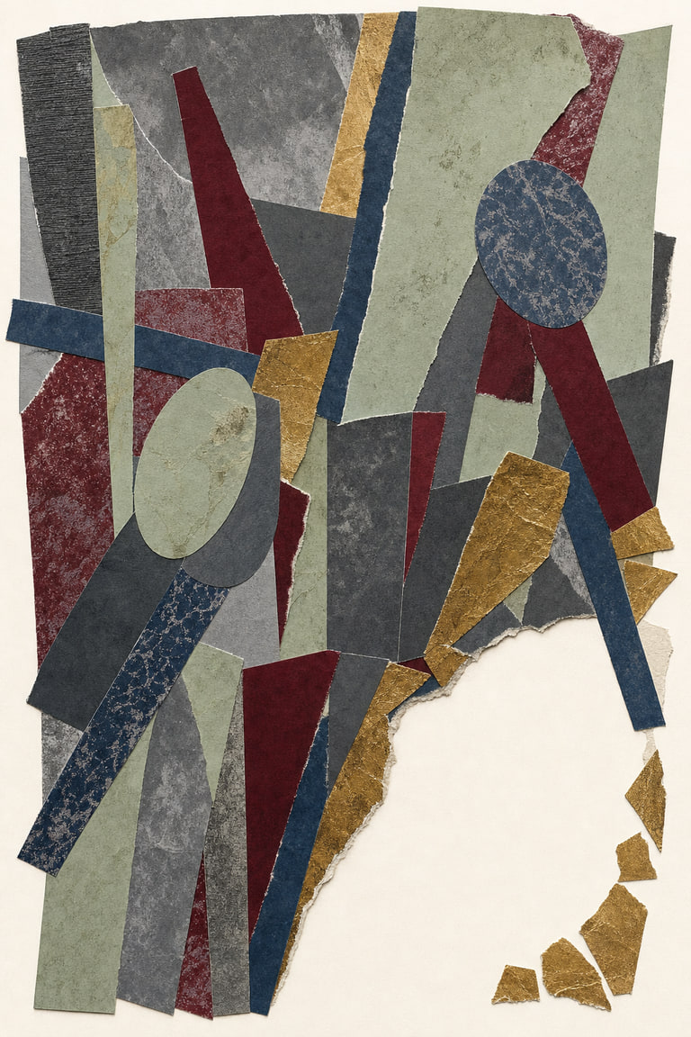 The print of "Absent Thread": the sheet laid flat.