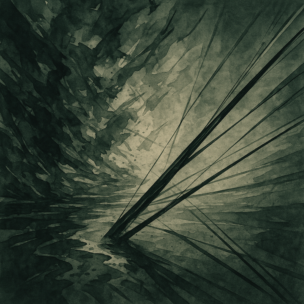 The print of "puddles of light": the sheet laid flat.