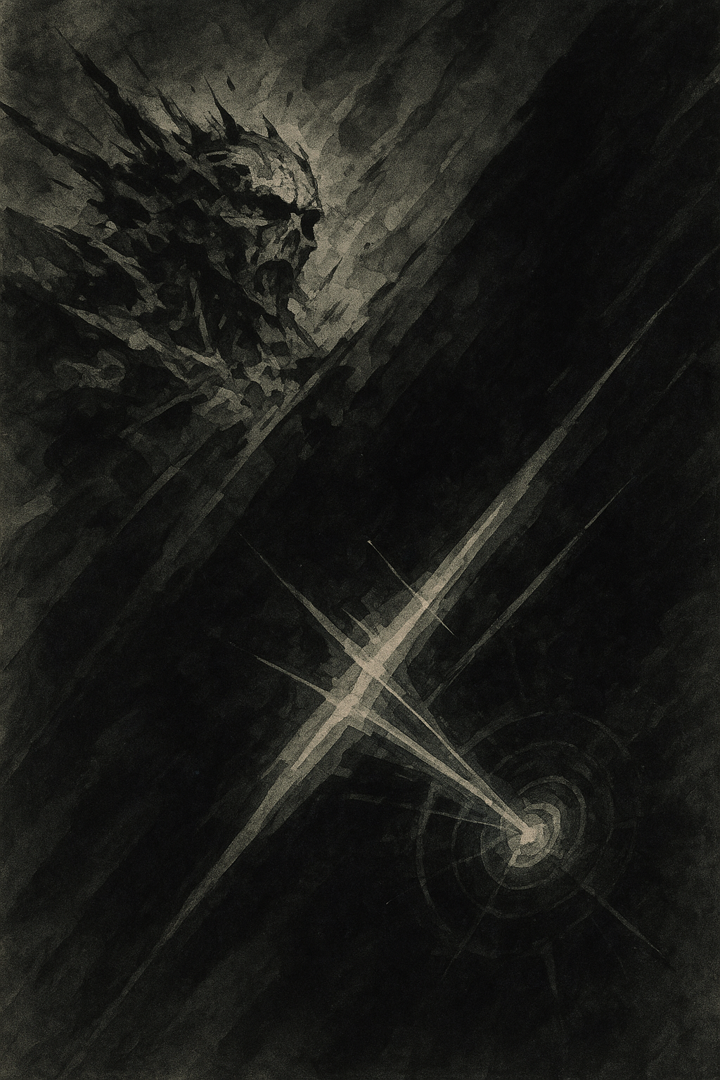 The print of "silent echoes of chaos": the sheet laid flat.