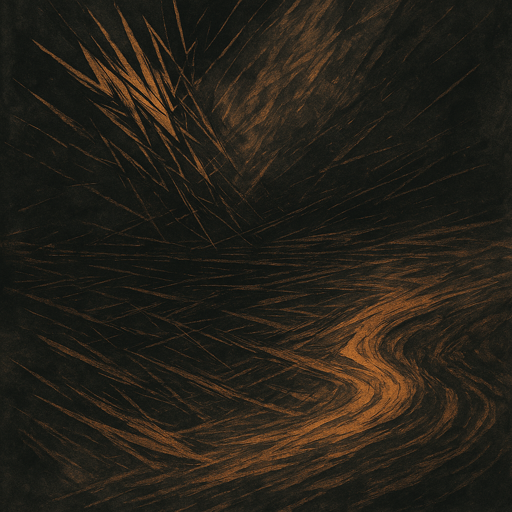 The print of "Tide Before the Tremor": the sheet laid flat.
